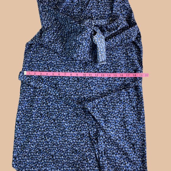 Navy - Abstract Animal Print - Collared Shirt Dress - Picture 8 of 8